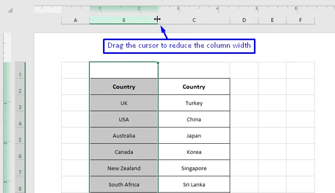 adjusting column to print excel sheet on one page