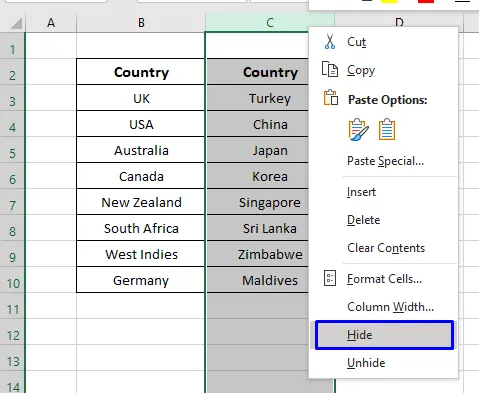 print excel sheet on one page by hiding data