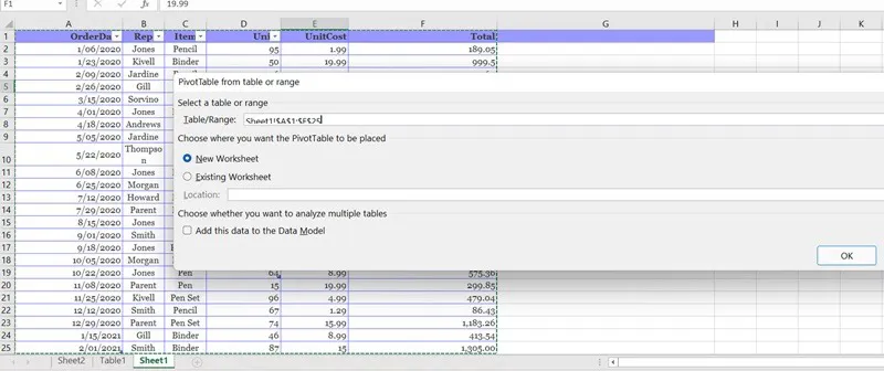 Excel Duplicate Values Pivottable Select Range