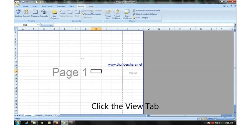 How to remove page in Excel background