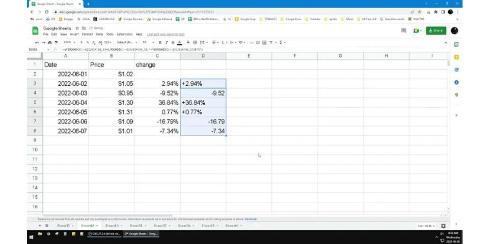 How to remove percentage sign in Google Sheets