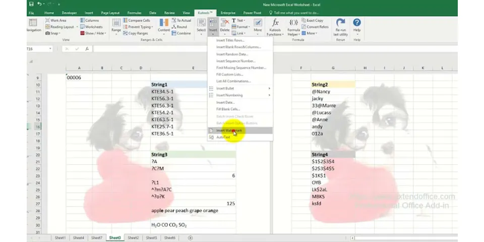 How to remove watermark in Excel 2013
