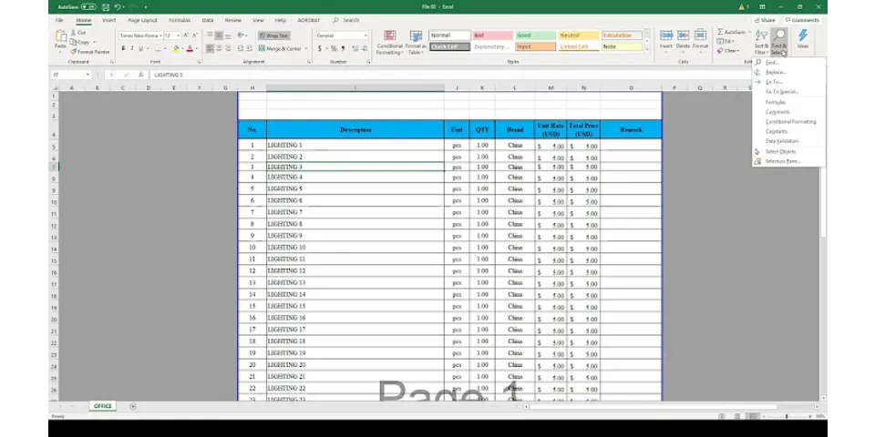 How to replace name in Excel