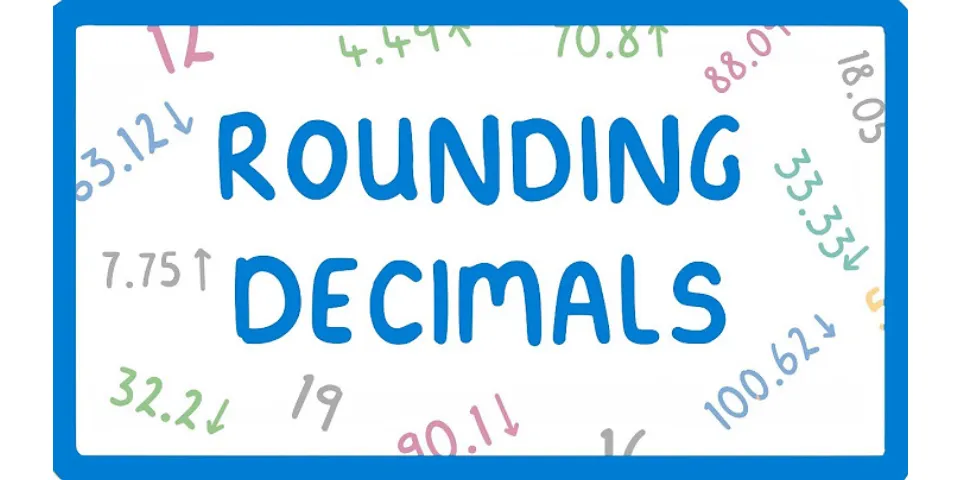 How to round decimals