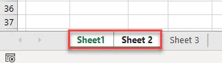 select multiple sheets