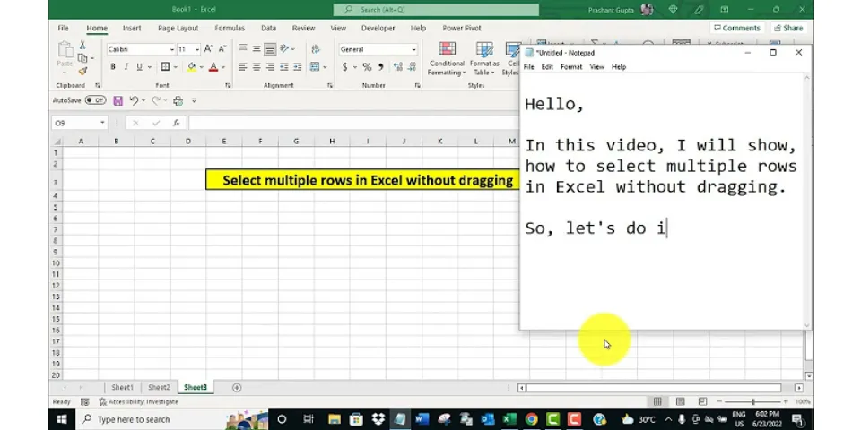 How to select large data in Excel without dragging