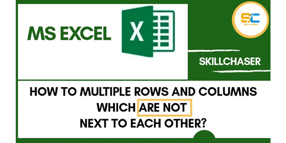 How to select two separate columns in Excel