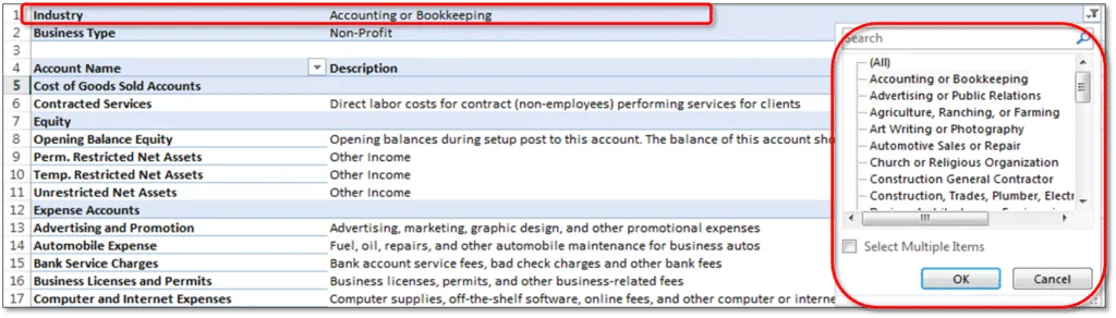 Access chart of accounts in quickbooks desktop - Screenshot