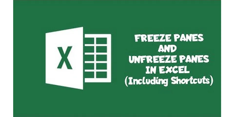 How to Unfreeze Panes in Excel shortcut