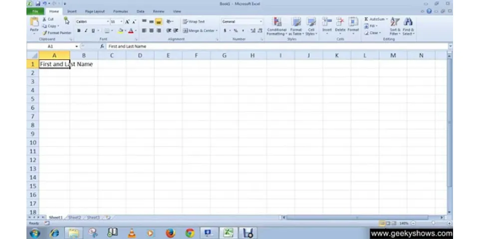 How to Wrap text in Excel 2010