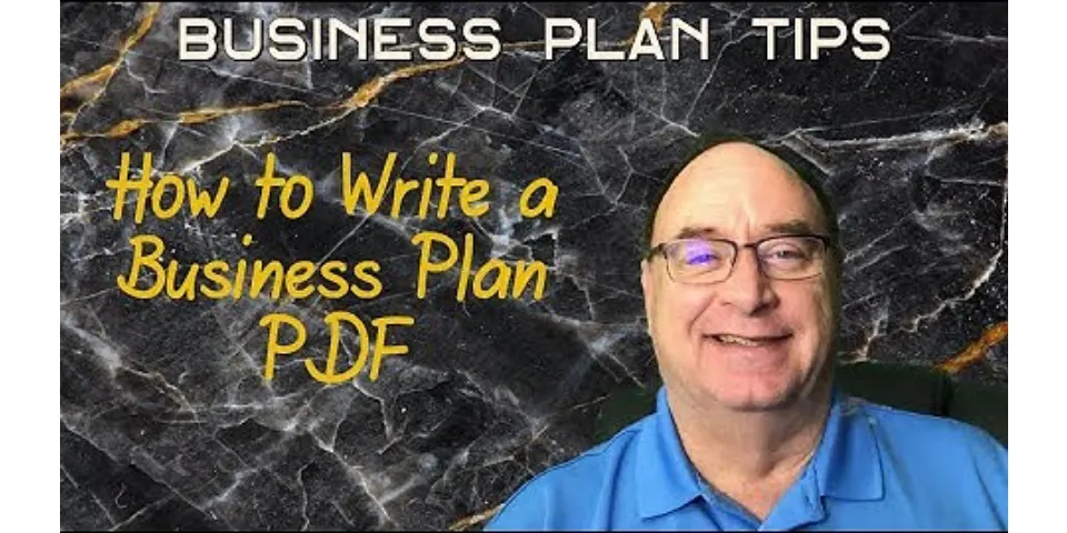 How to write a business plan PDF