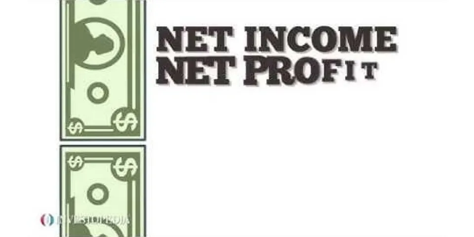 Is net income same as profit?