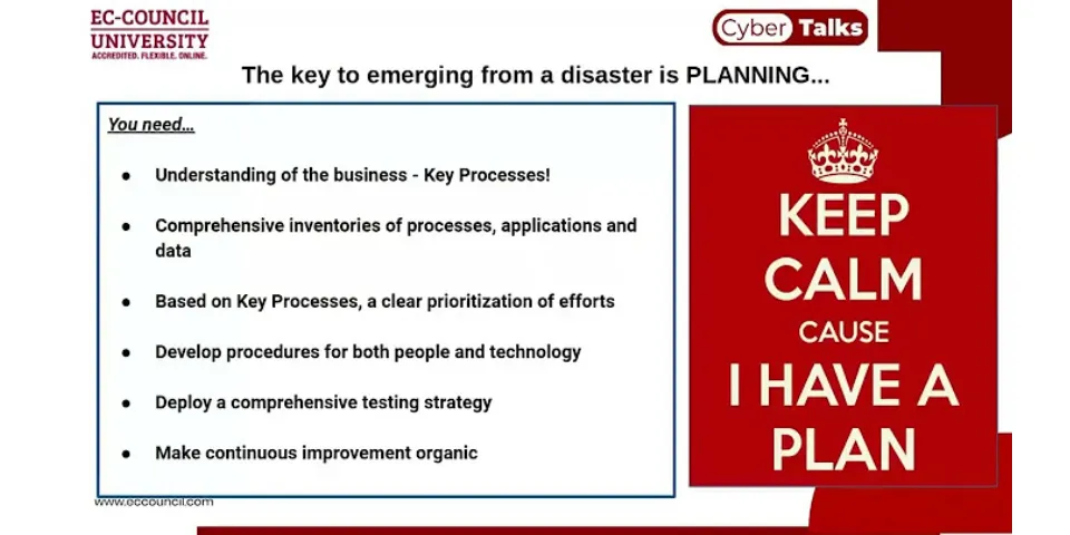 planning ensures that critical business functions can continue if a disaster occurs.