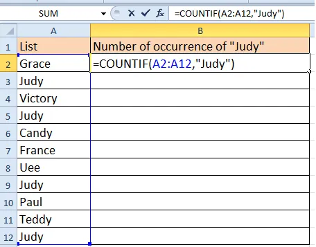 doc count word in a column 2