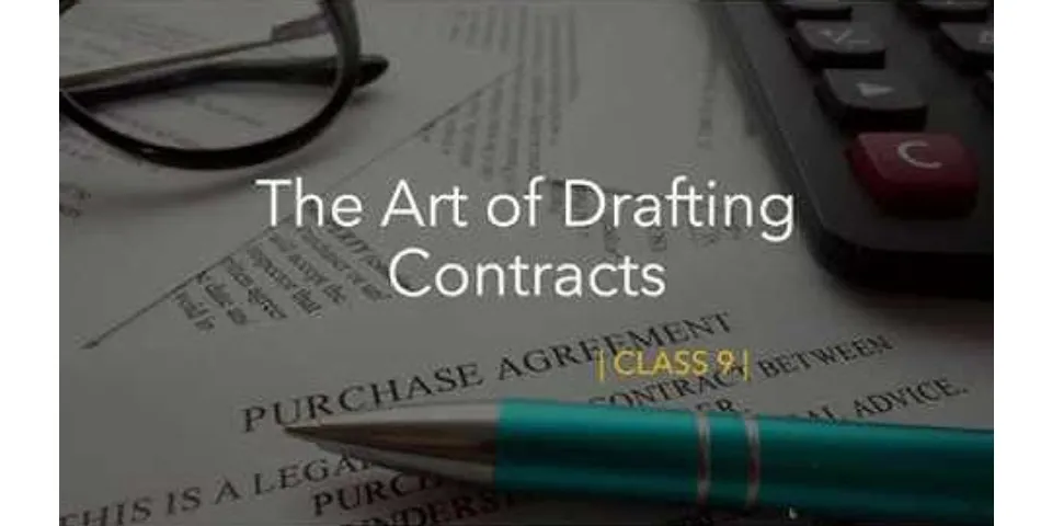 What are the important points that should be included while drafting contracts?