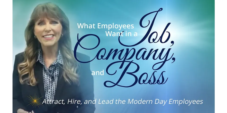 What do employees expect from their boss?