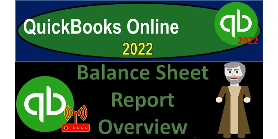 What does a balance sheet look like in QuickBooks