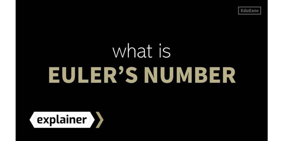 What does Eulers number represent?