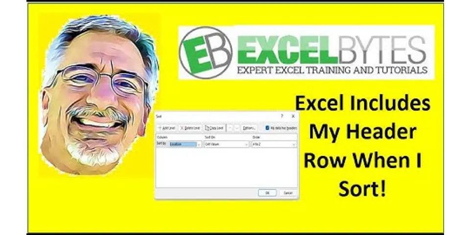 What is a header row in Excel