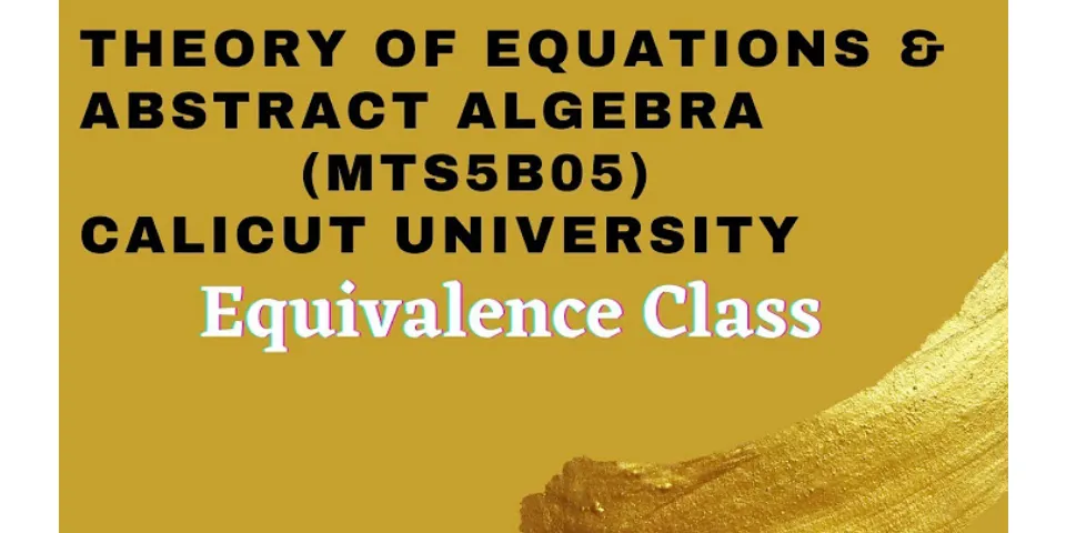 What is an equivalence class example