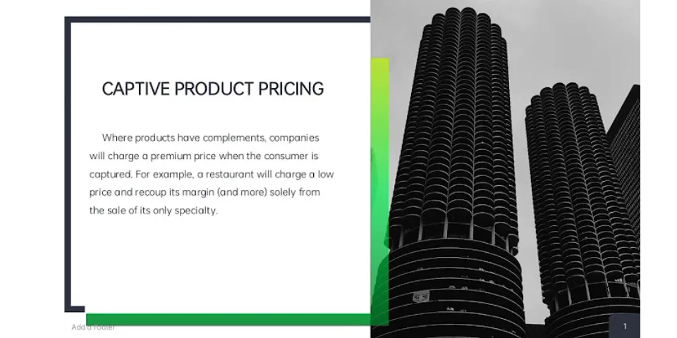 What is captive product pricing and by product pricing?