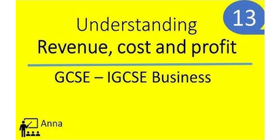 What is revenue cost and profit?