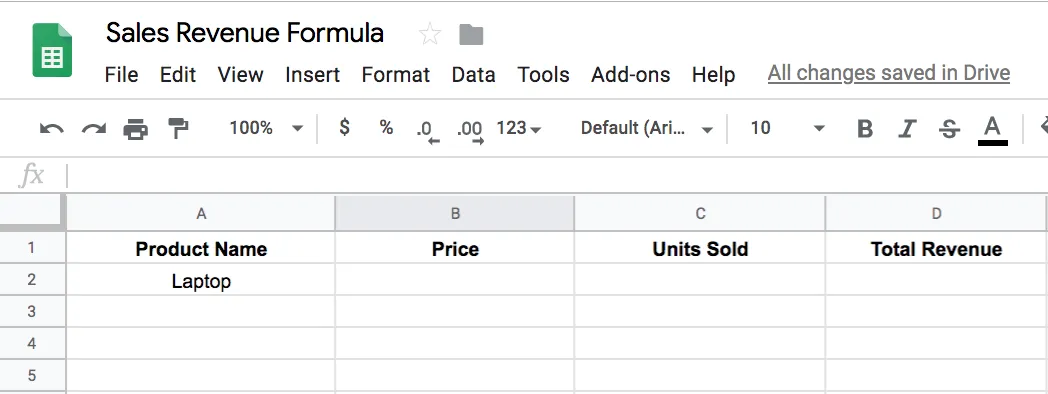 How to Use Google Sheets to Figure Out Sales Revenue Step 1 | The Easiest Way to Figure Out Your Sales Revenue 
