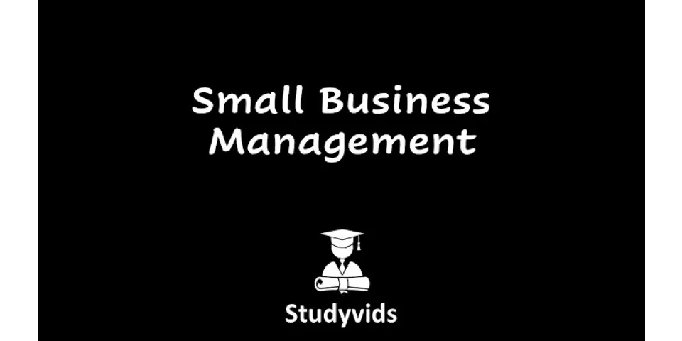 What is small scale business management?