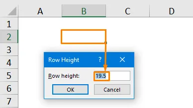 Changing Excel Default Row Height