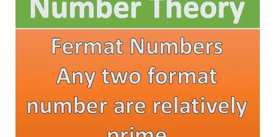 What is the format for numbers?