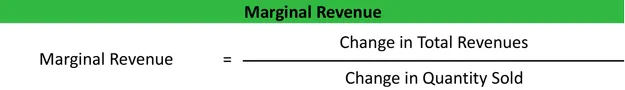 Marginal Revenue Formula