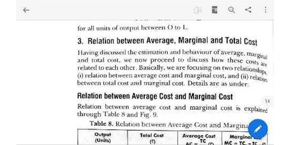 What is the relationship between average cost and marginal cost as the average cost is falling rising and at its minimum point?