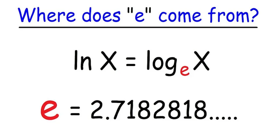 What is the value of E in math?