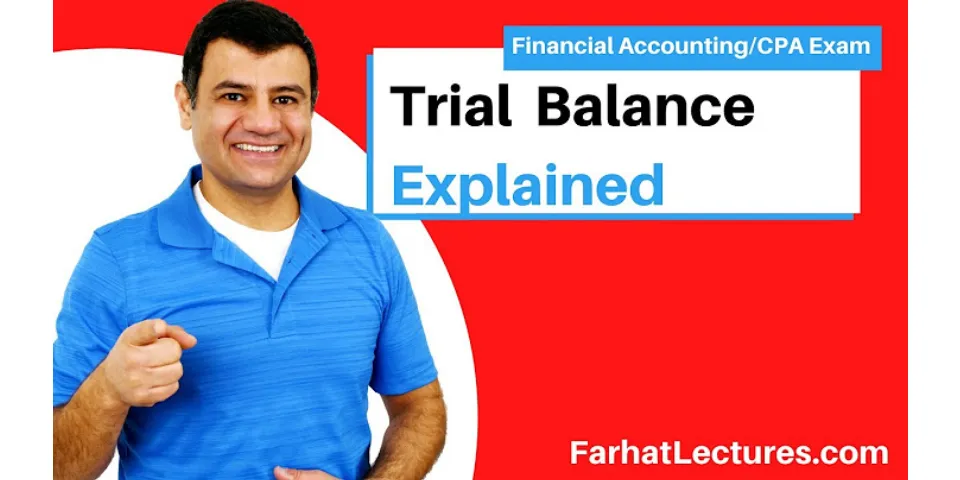 What is trial balance explain with example?