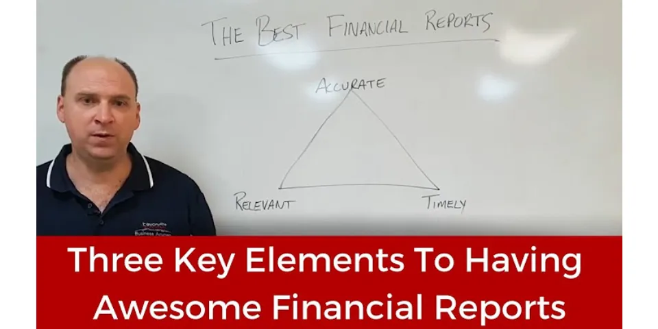 which business element is included in financial reports?