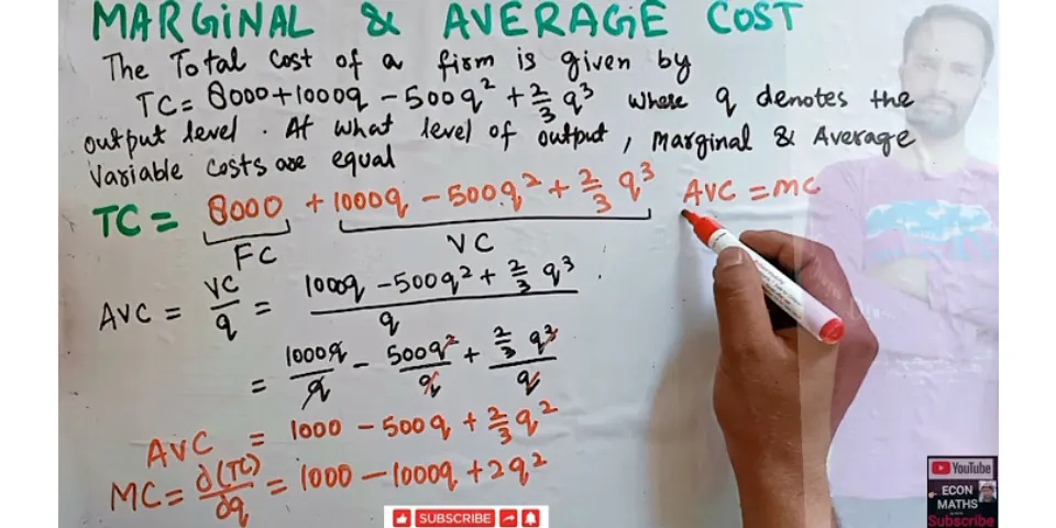 Which is equivalent to average variable cost?