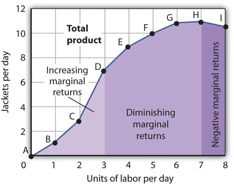 Acme's Total Product Curve.